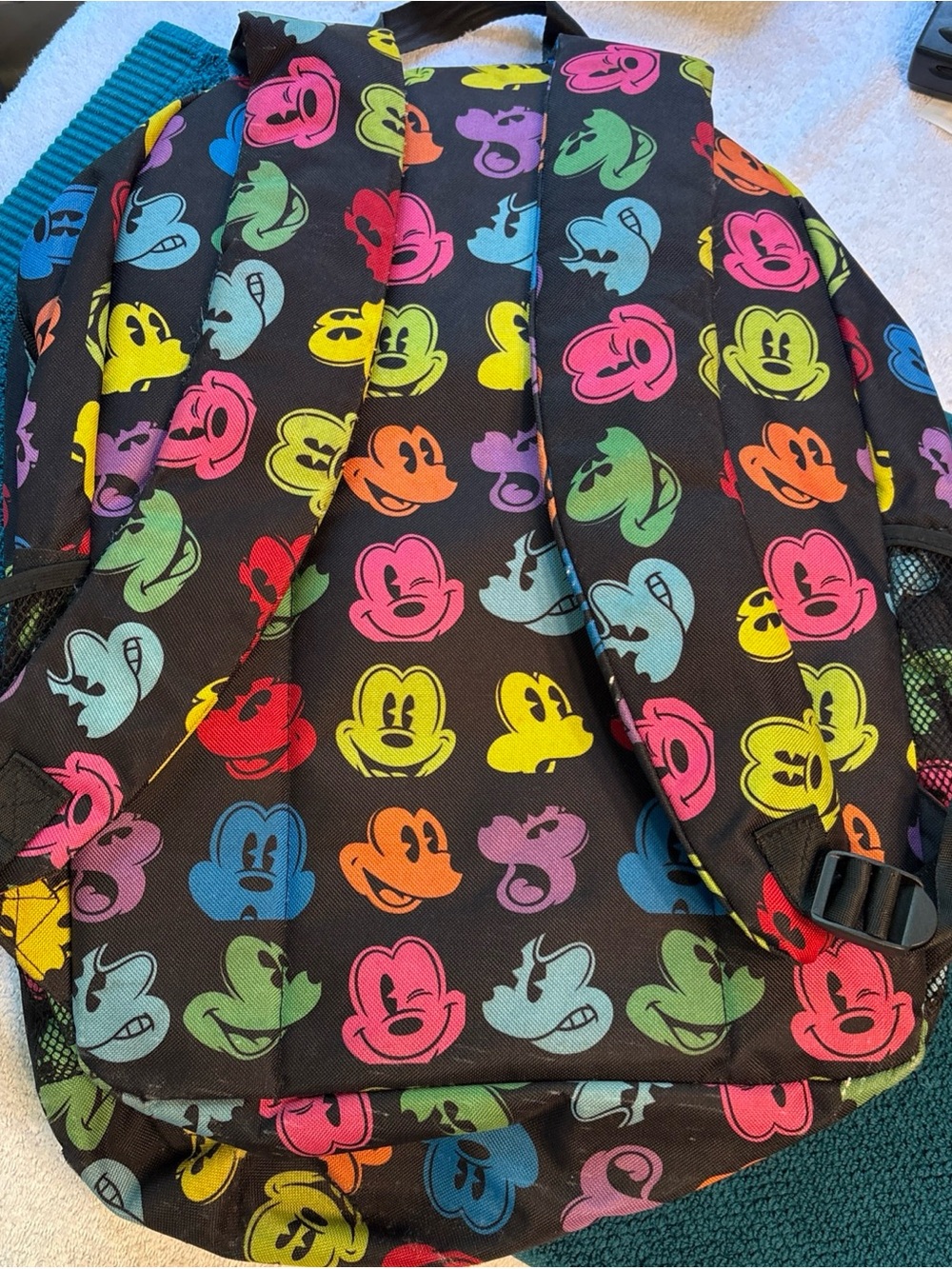 Disney World Authentic Multi Color Mickey Mouse Large Backpack - Picture 4 of 12